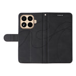 For Xiaomi 15T Pro Wallet Case Leather Phone Cover Stand with Curved Line Design