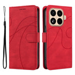 For Xiaomi 15T Pro Wallet Case Leather Phone Cover Stand with Curved Line Design