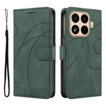 For Xiaomi 15T Pro Wallet Case Leather Phone Cover Stand with Curved Line Design