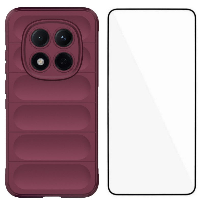 WANLONFENG For Xiaomi Redmi Note 15 Pro 5G (Global) TPU Case  HD Series Anti Slip Phone Cover with Tempered Glass