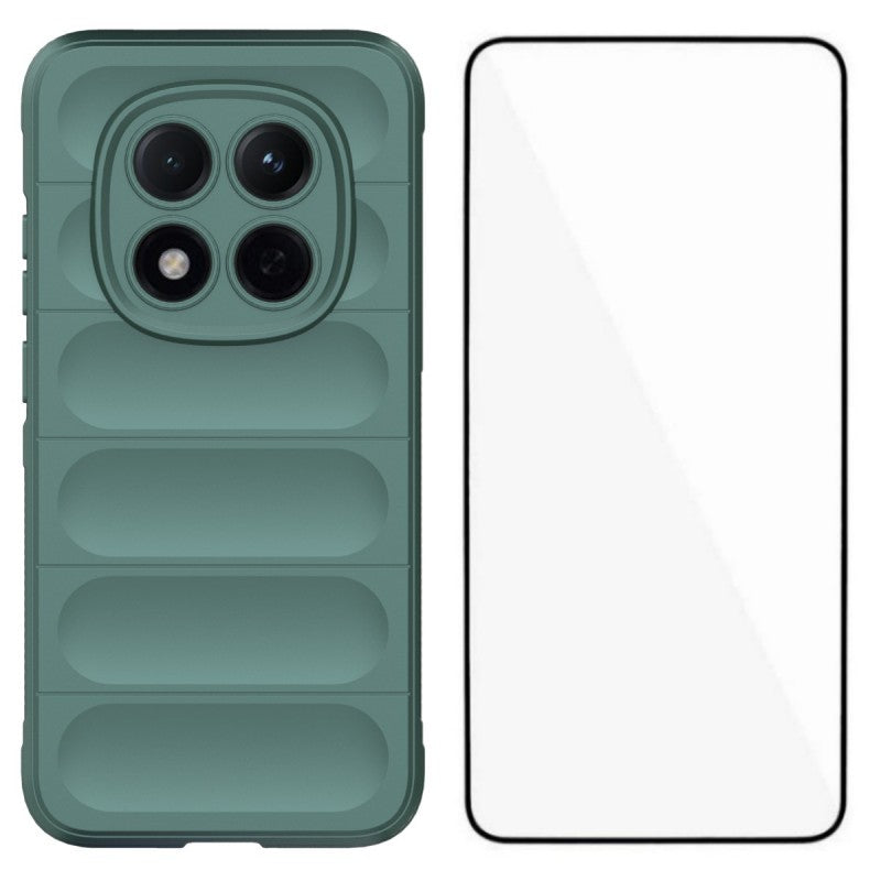 WANLONFENG For Xiaomi Redmi Note 15 Pro 5G (Global) TPU Case  HD Series Anti Slip Phone Cover with Tempered Glass
