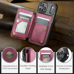 CASEME For iPhone 18 Pro Max / 17 Pro Max Case with RFID Blocking 5 Card Slots C22 Leather Back Cover