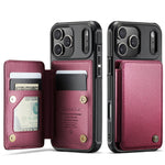 CASEME For iPhone 18 Pro Max / 17 Pro Max Case with RFID Blocking 5 Card Slots C22 Leather Back Cover