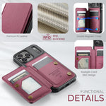CASEME For iPhone 18 Pro Max / 17 Pro Max Case with RFID Blocking 5 Card Slots C22 Leather Back Cover