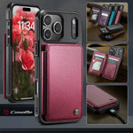 CASEME For iPhone 18 Pro Max / 17 Pro Max Case with RFID Blocking 5 Card Slots C22 Leather Back Cover