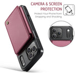 CASEME For iPhone 18 Pro Max / 17 Pro Max Case with RFID Blocking 5 Card Slots C22 Leather Back Cover