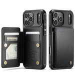 CASEME For iPhone 18 Pro Max / 17 Pro Max Case with RFID Blocking 5 Card Slots C22 Leather Back Cover