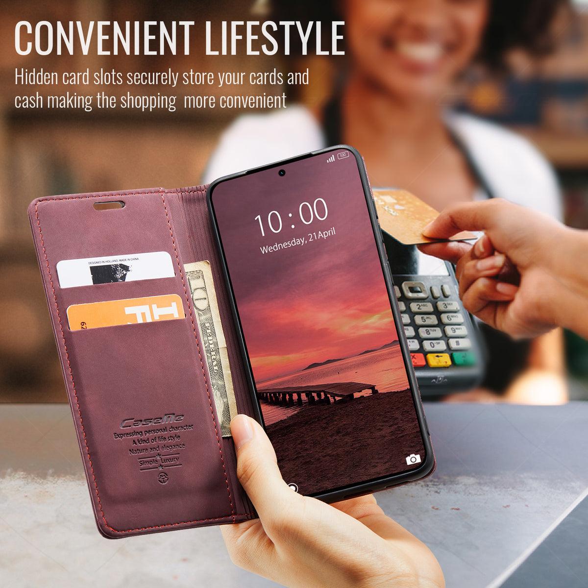 CASEME For Xiaomi 15T Pro Wallet Case  013 Series PU Leather Phone Cover Stand