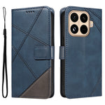 For Xiaomi 15T Pro Leather Case Geometric Line Design Wallet Phone Cover with Wrist Strap