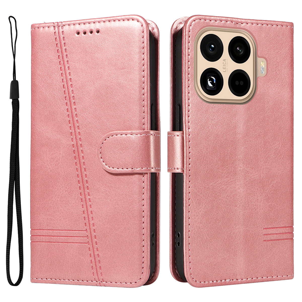 For Xiaomi 15T Pro Wallet Case T-Shape Lines Leather Phone Cover Stand