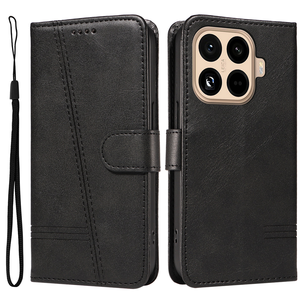 For Xiaomi 15T Pro Wallet Case T-Shape Lines Leather Phone Cover Stand