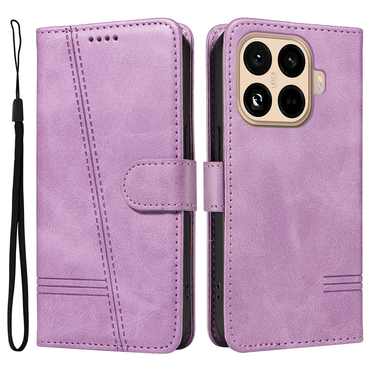 For Xiaomi 15T Pro Wallet Case T-Shape Lines Leather Phone Cover Stand