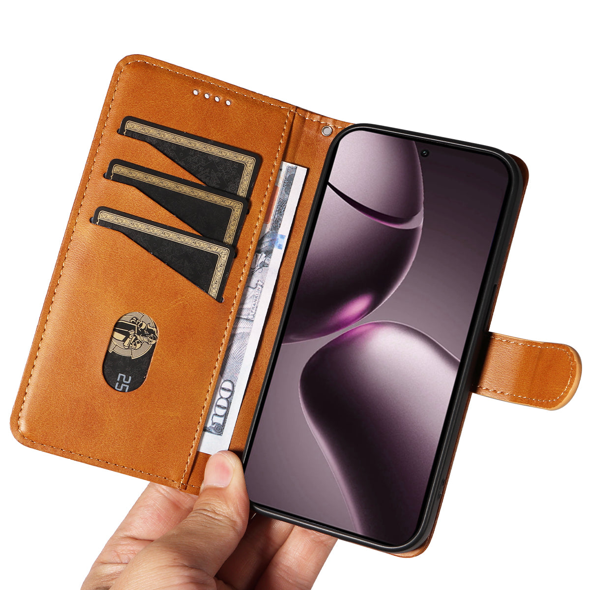 For Xiaomi 15T Wallet Case T-Shape Lines Leather Phone Cover Stand