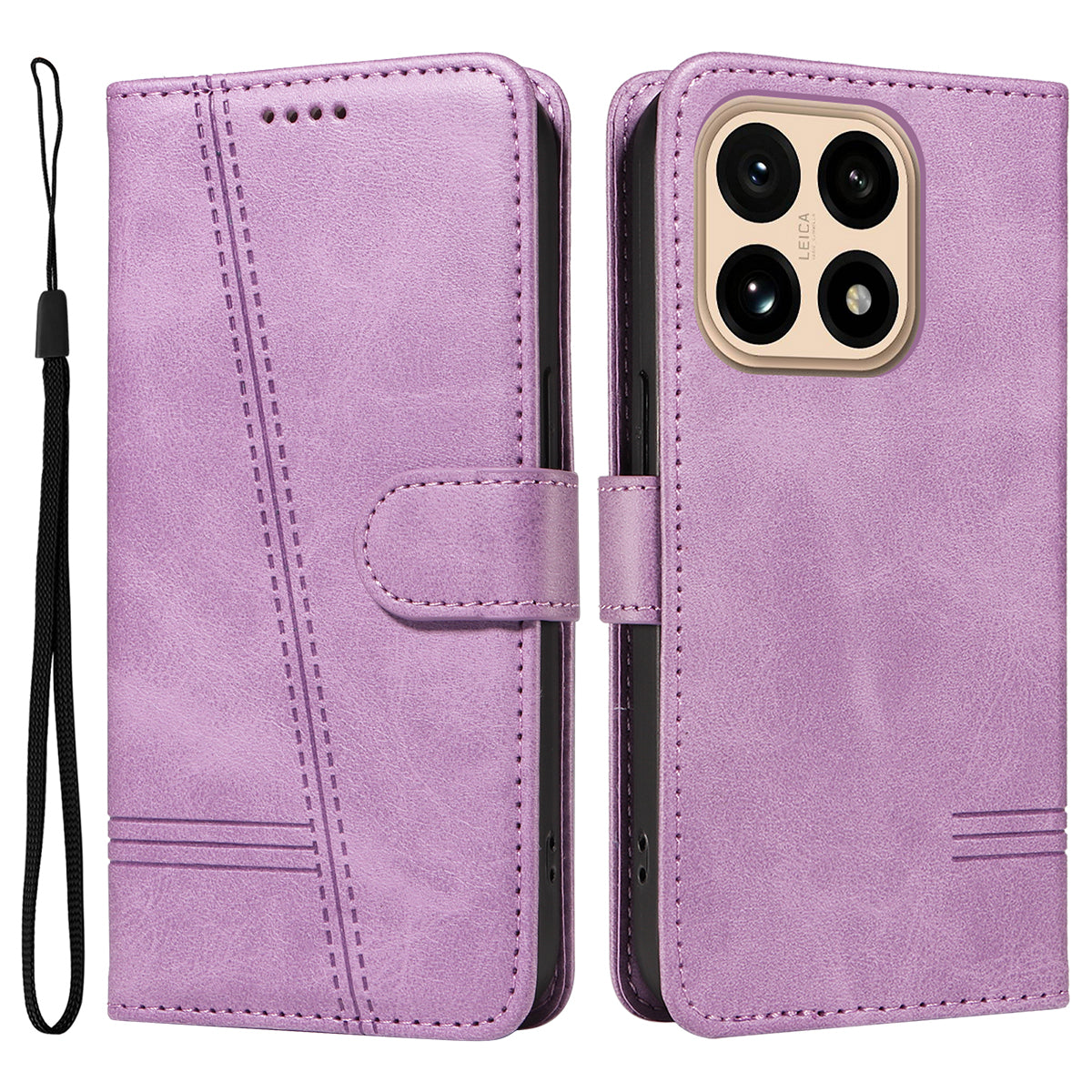 For Xiaomi 15T Wallet Case T-Shape Lines Leather Phone Cover Stand