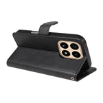 For Xiaomi 15T Leather Wallet Case with Strap Solid Color Phone Stand Cover