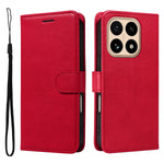 For Xiaomi 15T Leather Wallet Case with Strap Solid Color Phone Stand Cover