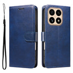 For Xiaomi 15T Leather Wallet Case with Strap Solid Color Phone Stand Cover