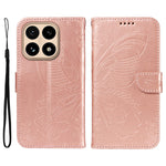 For Xiaomi 15T Case Butterfly Pattern PU Leather Folio Flip Phone Cover