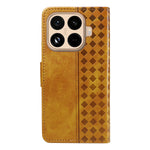 For Xiaomi 15T Pro Leather Case Wallet Stand Grids Imprinted Phone Cover with Strap