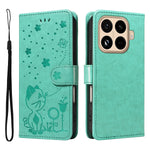 For Xiaomi 15T Pro Leather Wallet Case Cat Bee Pattern Phone Cover Stand