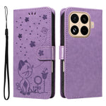 For Xiaomi 15T Pro Leather Wallet Case Cat Bee Pattern Phone Cover Stand