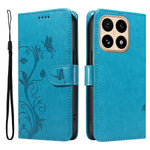For Xiaomi 15T PU Leather Cases Flower Pattern Wallet Stand Phone Cover with Strap