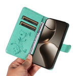 For Xiaomi 15T Pro PU Leather Cases Flower Pattern Wallet Stand Phone Cover with Strap