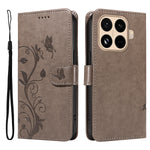 For Xiaomi 15T Pro PU Leather Cases Flower Pattern Wallet Stand Phone Cover with Strap