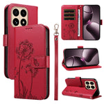 For Xiaomi 15T Leather Wallet Case with Strap Dandelion Imprint Phone Stand Cover