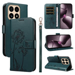 For Xiaomi 15T Leather Wallet Case with Strap Dandelion Imprint Phone Stand Cover