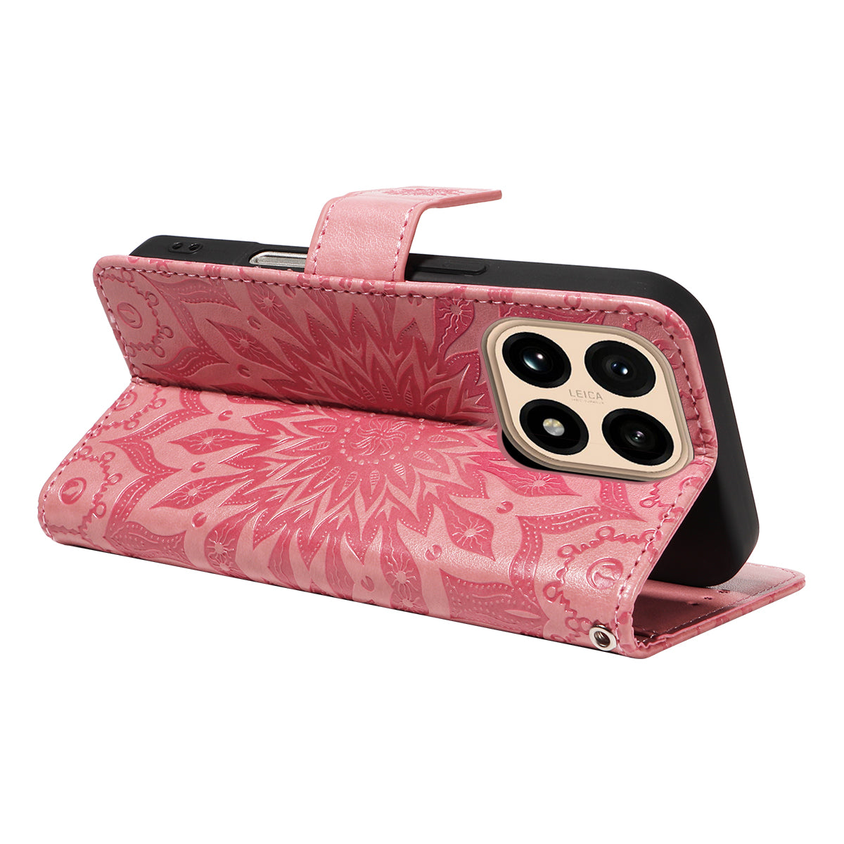 For Xiaomi 15T Leather Wallet Case Sunflower Imprinted Phone Cover