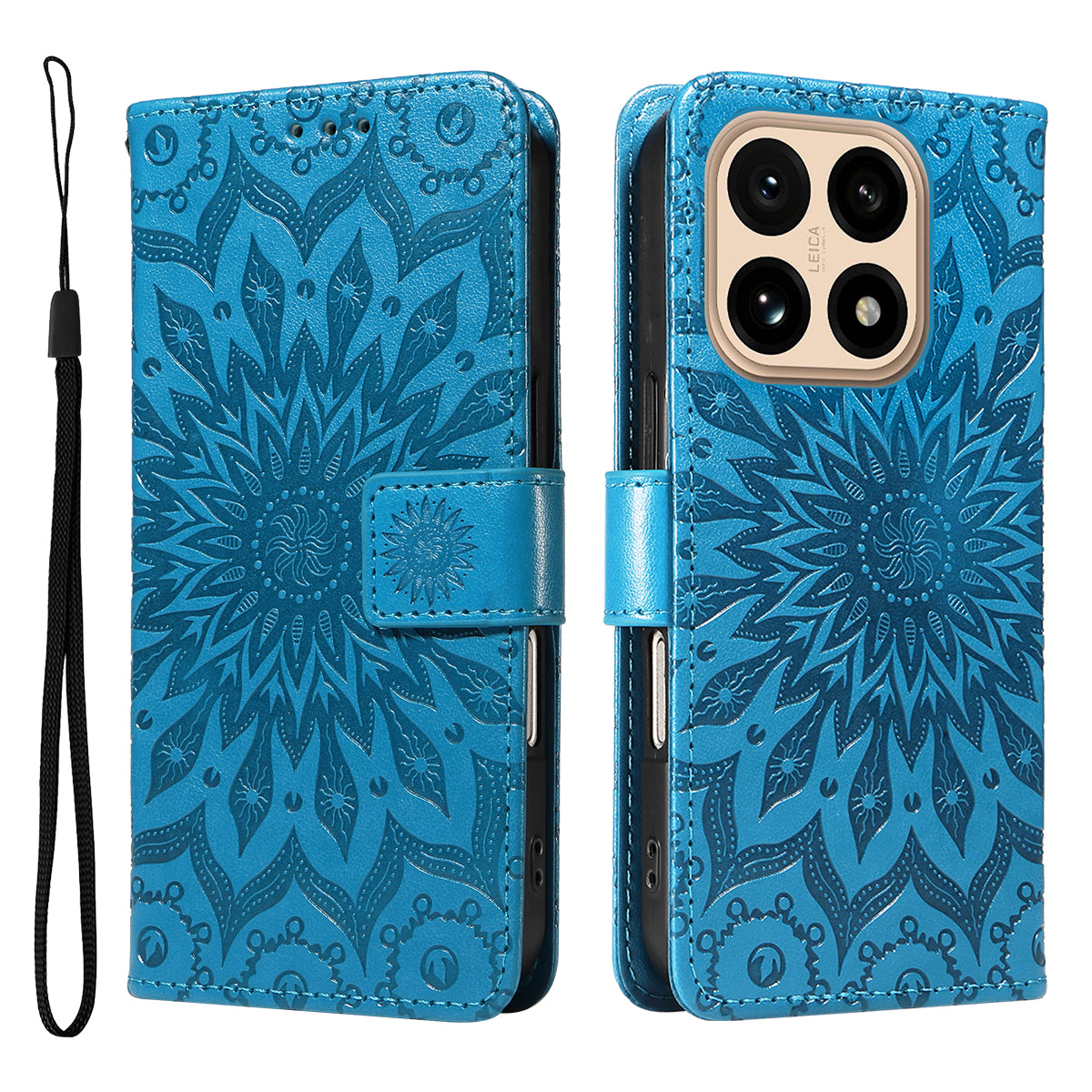 For Xiaomi 15T Leather Wallet Case Sunflower Imprinted Phone Cover