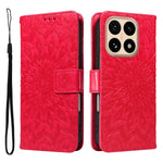 For Xiaomi 15T Leather Wallet Case Sunflower Imprinted Phone Cover