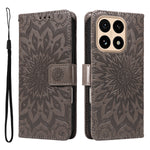 For Xiaomi 15T Leather Wallet Case Sunflower Imprinted Phone Cover