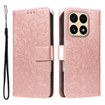 For Xiaomi 15T Leather Wallet Case Sunflower Imprinted Phone Cover