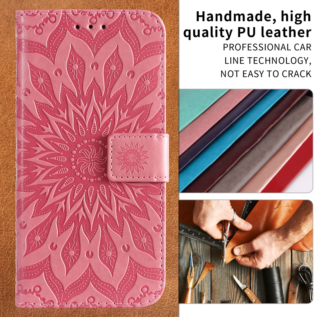 For Xiaomi 15T Pro Leather Wallet Case Sunflower Imprinted Phone Cover