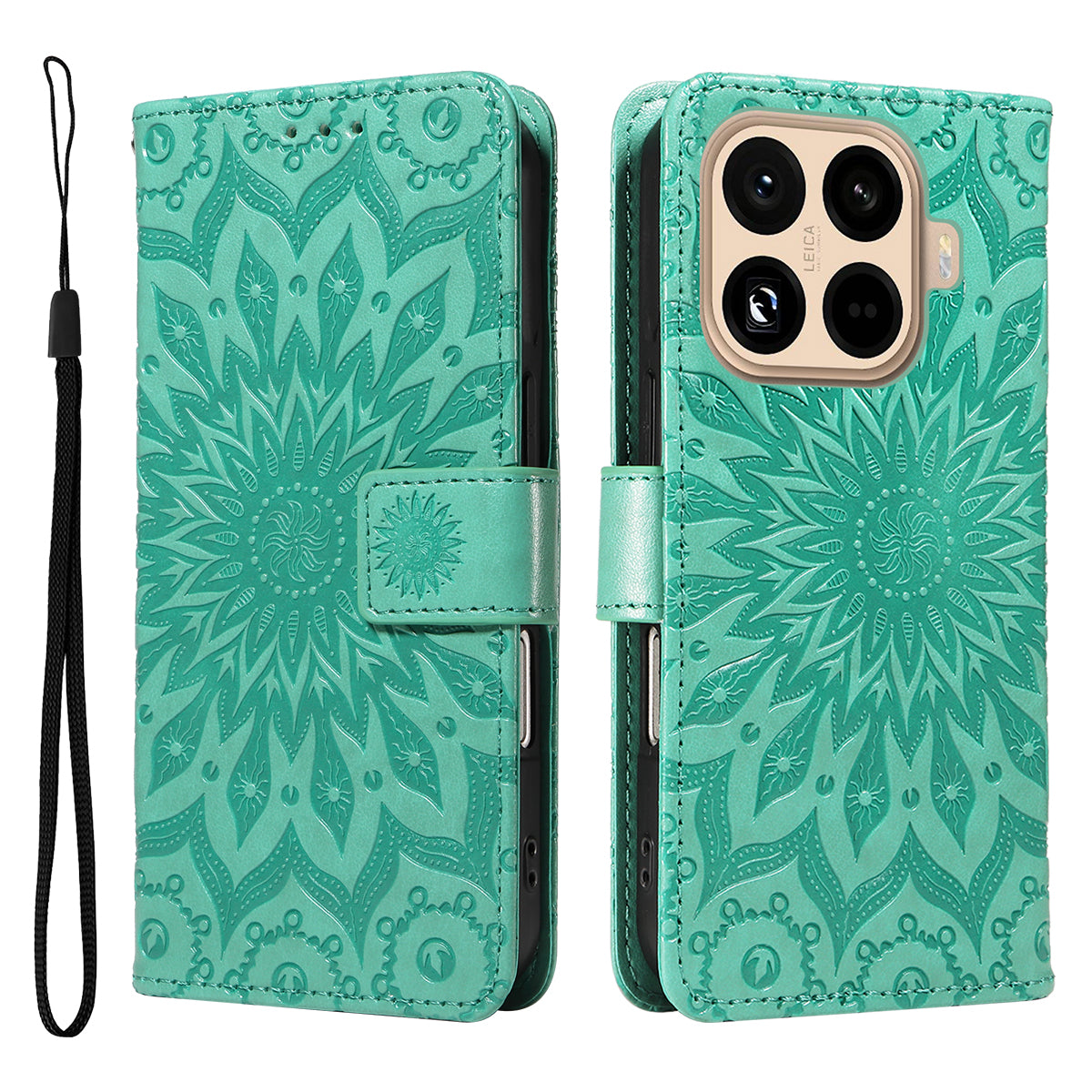 For Xiaomi 15T Pro Leather Wallet Case Sunflower Imprinted Phone Cover