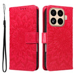 For Xiaomi 15T Pro Leather Wallet Case Sunflower Imprinted Phone Cover