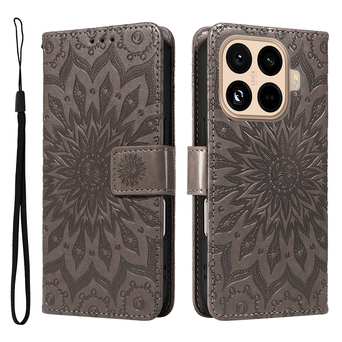 For Xiaomi 15T Pro Leather Wallet Case Sunflower Imprinted Phone Cover