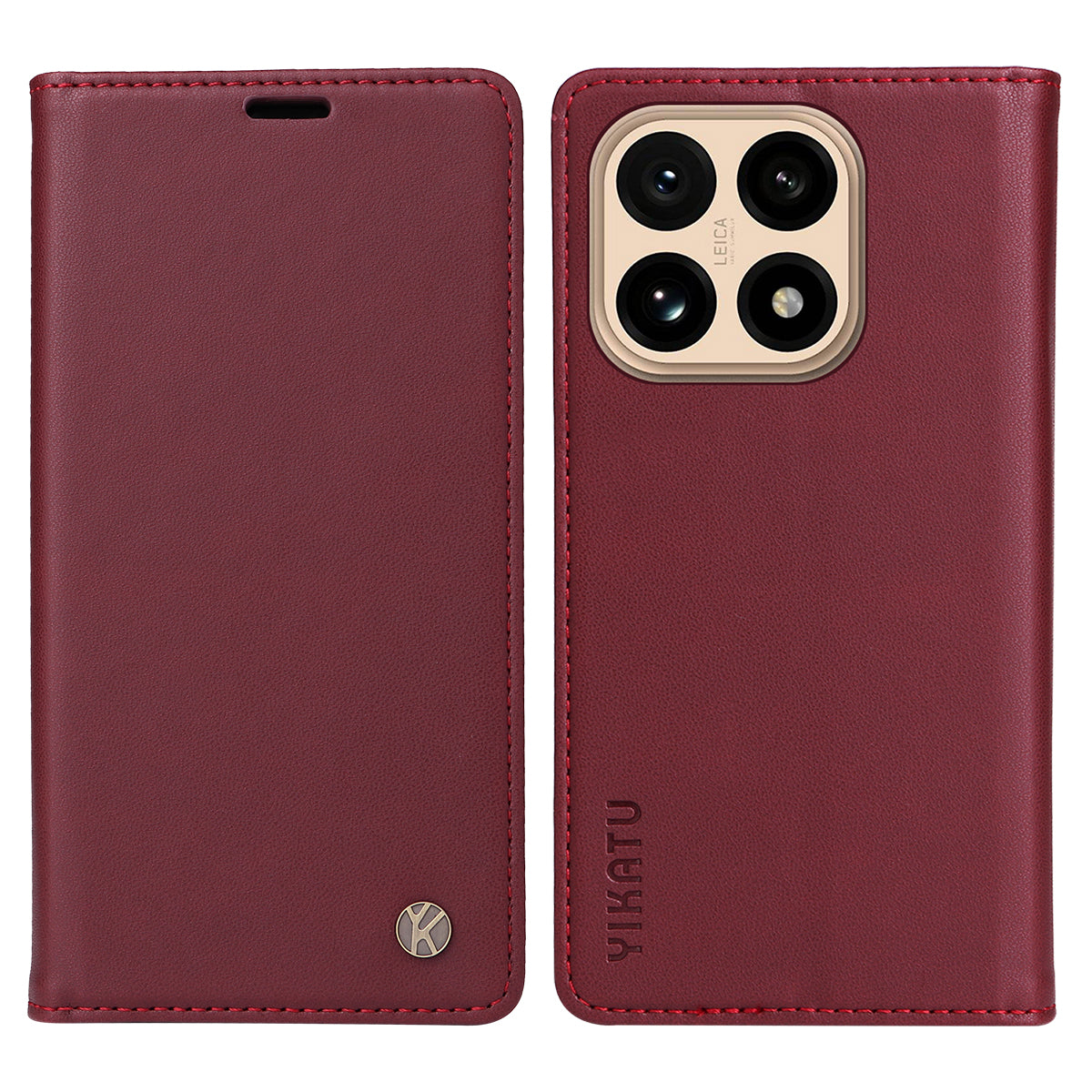 YIKATU For Xiaomi 15T Phone Cases  Magnetic Closure PU Leather Mobile Cover