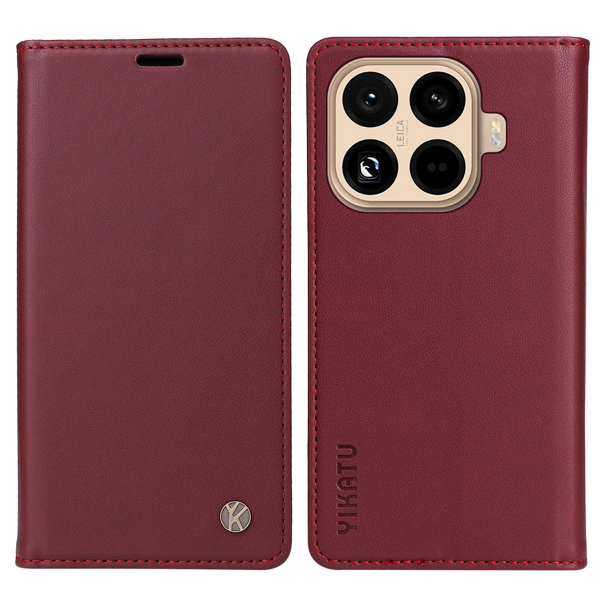 YIKATU For Xiaomi 15T Pro Phone Cases  Magnetic Closure PU Leather Mobile Cover