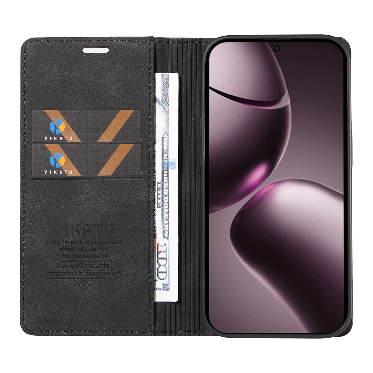 YIKATU For Xiaomi 15T Leather Cover  YK-004 Skin-Touch Wallet Phone Cases