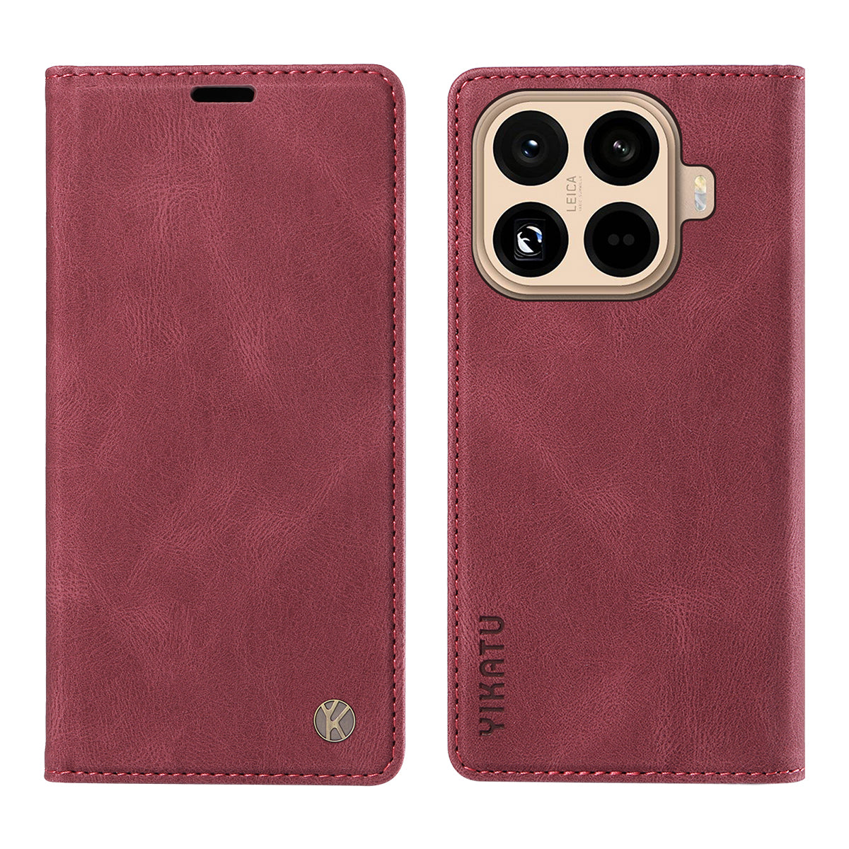 YIKATU Läderfodral För Xiaomi 15T Pro YK-004 Plånboksfodral med beröringsskydd