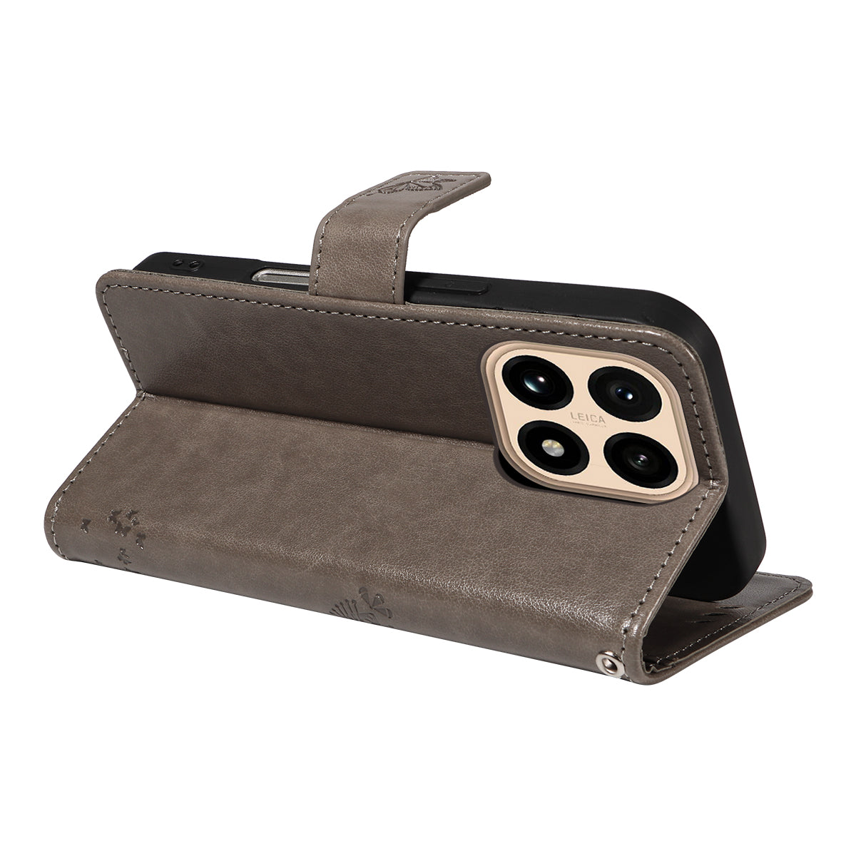 For Xiaomi 15T Phone Case with Stand Cat Tree Pattern Leather Wallet Mobile Cover