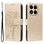 For Xiaomi 15T Pro Phone Case with Stand Cat Tree Pattern Leather Wallet Mobile Cover