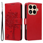 For Xiaomi 15T Pro Phone Case with Stand Cat Tree Pattern Leather Wallet Mobile Cover