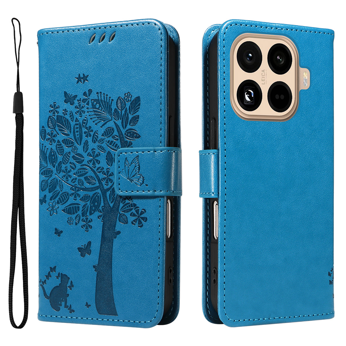For Xiaomi 15T Pro Phone Case with Stand Cat Tree Pattern Leather Wallet Mobile Cover