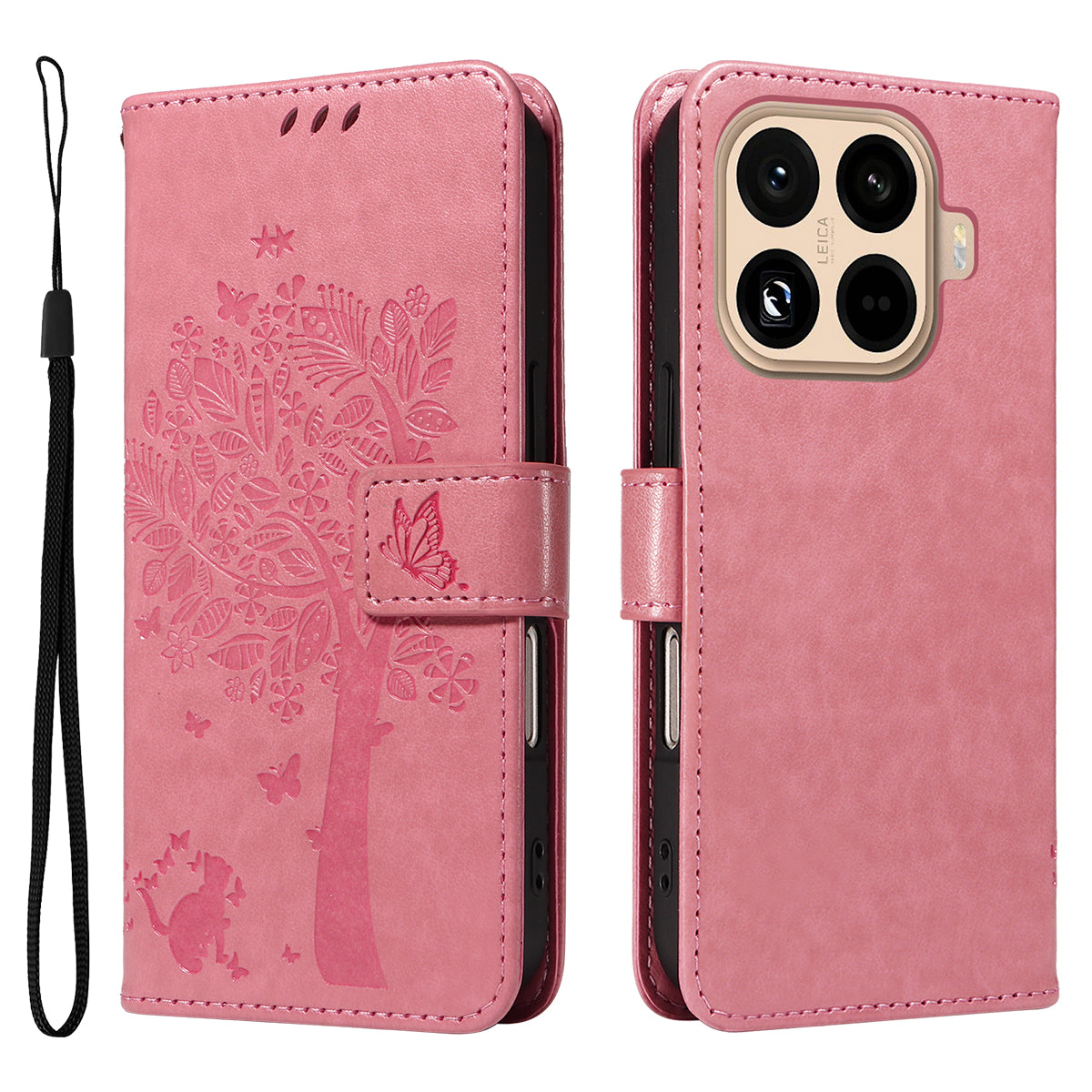 For Xiaomi 15T Pro Phone Case with Stand Cat Tree Pattern Leather Wallet Mobile Cover