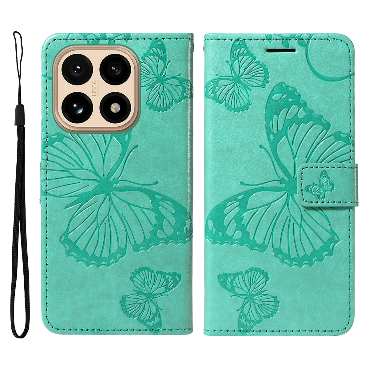 For Xiaomi 15T Wallet Case Floral Butterfly Imprinted Leather Phone Cover Stand