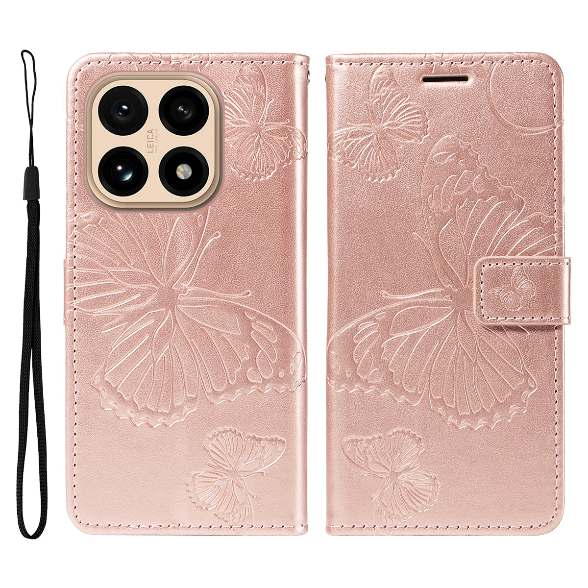For Xiaomi 15T Wallet Case Floral Butterfly Imprinted Leather Phone Cover Stand
